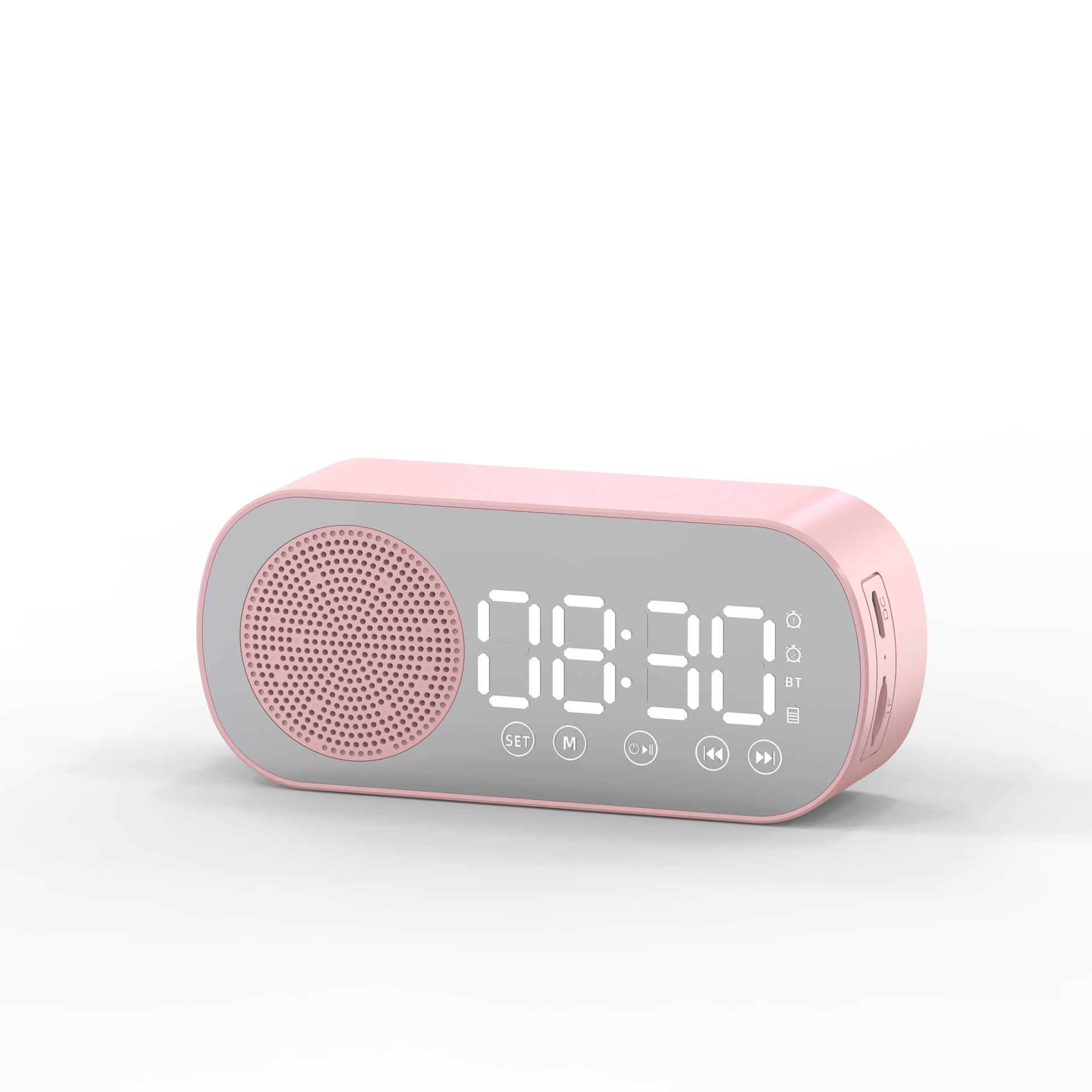 - Bluetooth-Lautsprecher, Wecker TF Kartensteckplatz Rosa HiFi Uhr Lautsprecher BRIGHTAKE Radio Klangqualität Wireless Bluetooth