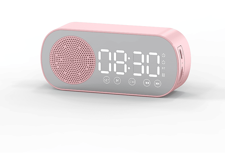 - Bluetooth-Lautsprecher, Wecker TF Kartensteckplatz Rosa HiFi Uhr Lautsprecher BRIGHTAKE Radio Klangqualität Wireless Bluetooth