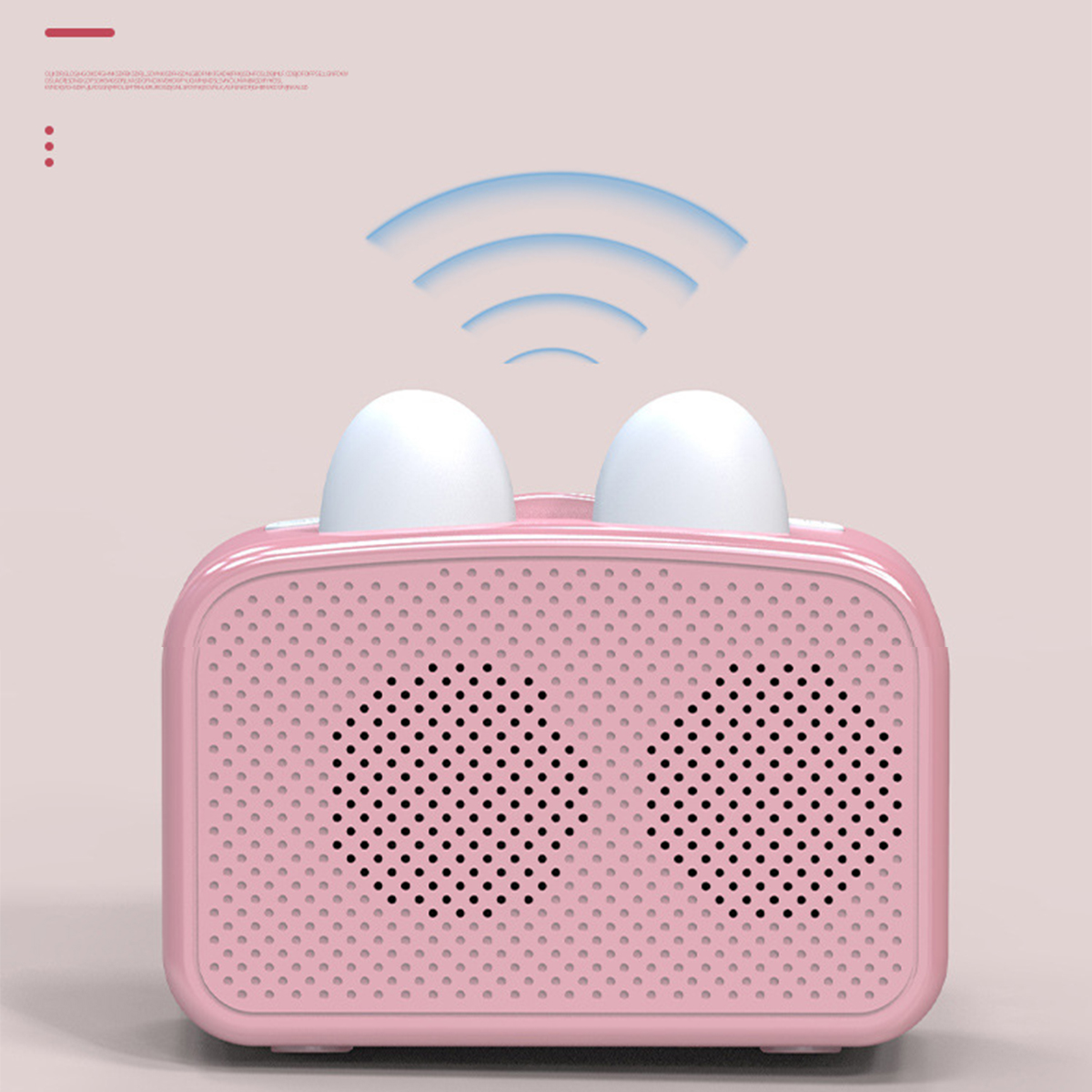 Rosa Intelligente BRIGHTAKE Audioerlebnis - Vielseitiges Bluetooth Spiegeluhr & Bluetooth-Lautsprecher, Audio Funktionen