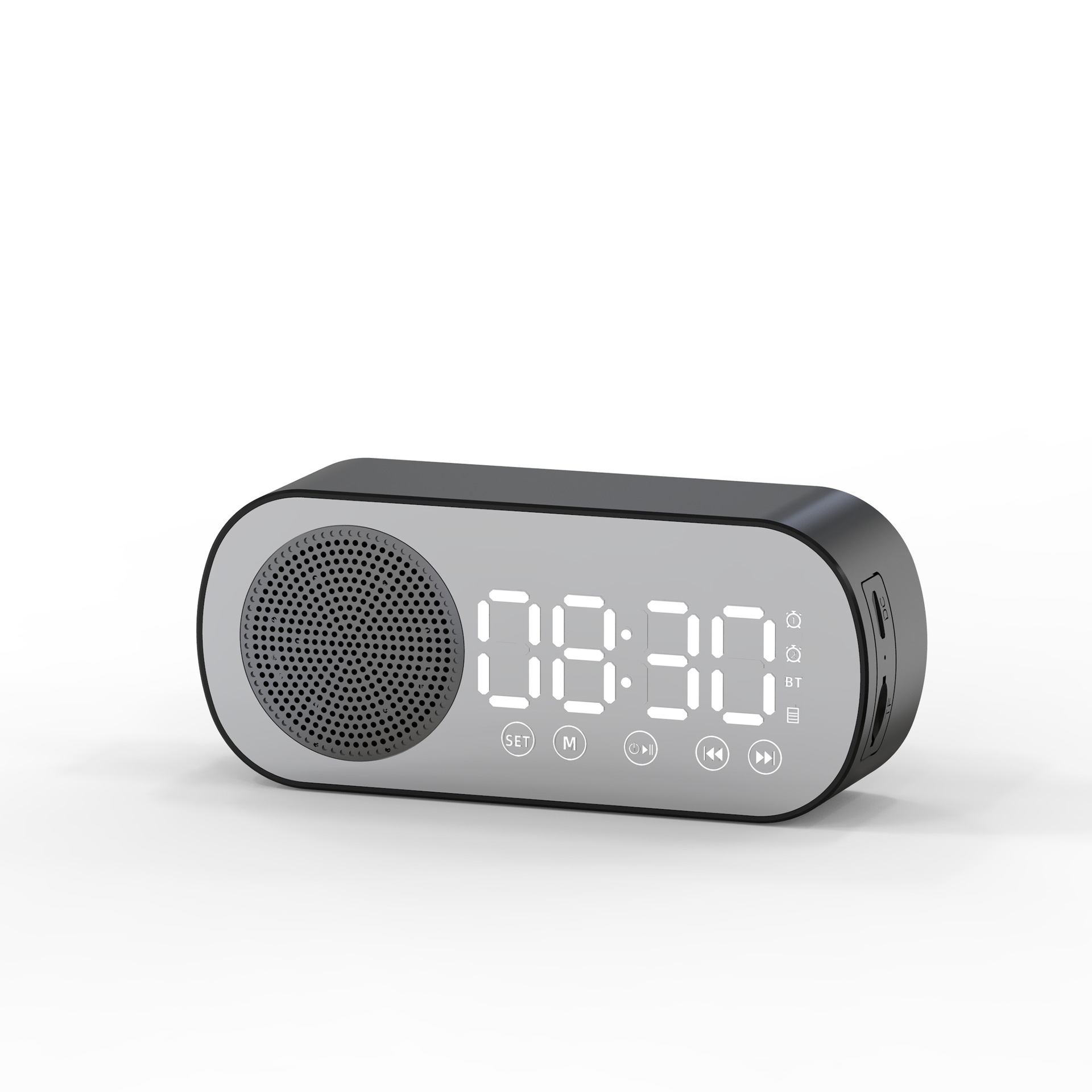 TF Bluetooth Radio HiFi Kartensteckplatz Lautsprecher BRIGHTAKE Klangqualität Uhr Schwarz Bluetooth-Lautsprecher, Wireless - Wecker