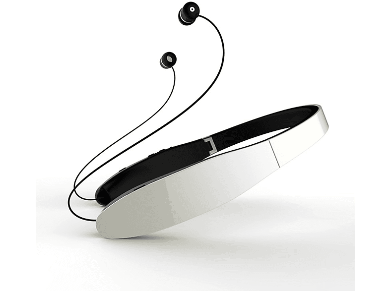 ENBAOXIN Kabelloses Sport-Bluetooth-Headset - In-Ear-Hals, faltbar und leicht zu verstauen, In-ear Bluetooth-Kopfhörer Bluetooth Weiß