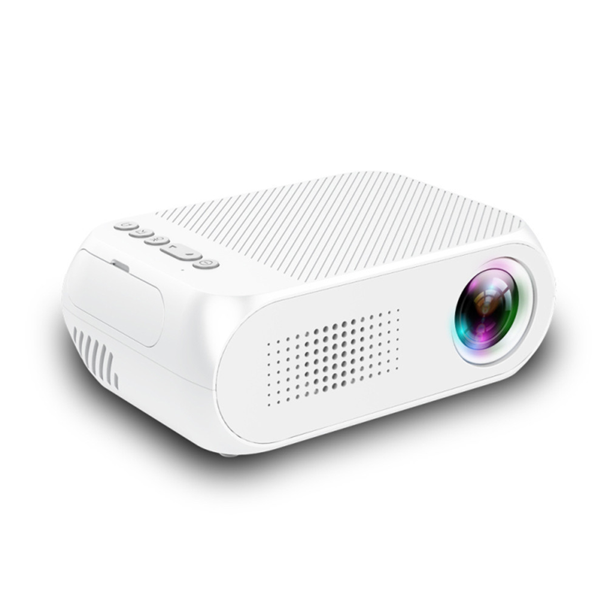 BRIGHTAKE Kompakter 1080P Lautsprechern Projektor Konnektivität mit LED Vielseitiger Mini Integrierten HD und Beamer(HD+)
