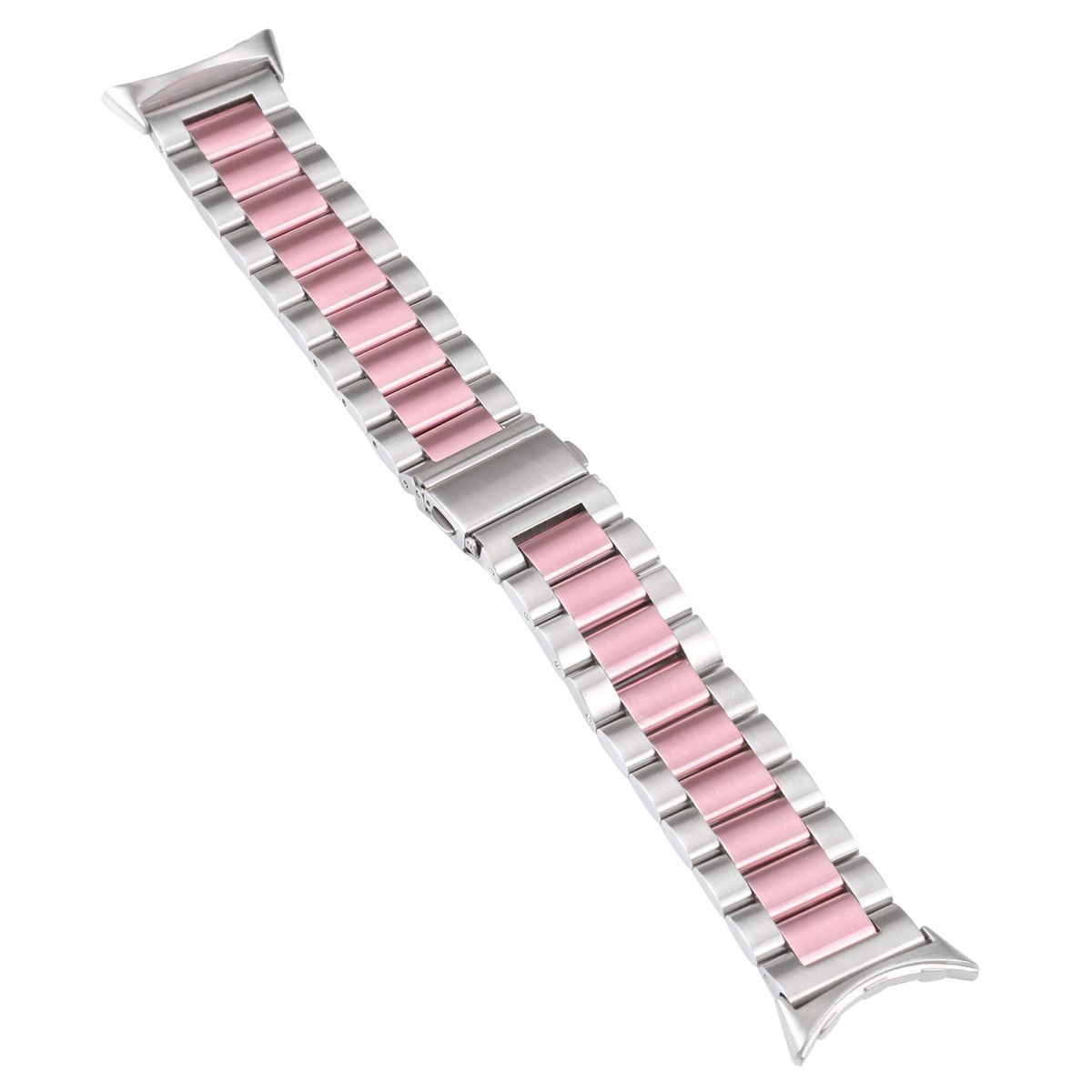 Pixel Silber Watch / Google, Ersatzarmband, Band, Design Stahl WIGENTO Metall 2, + Pink 1