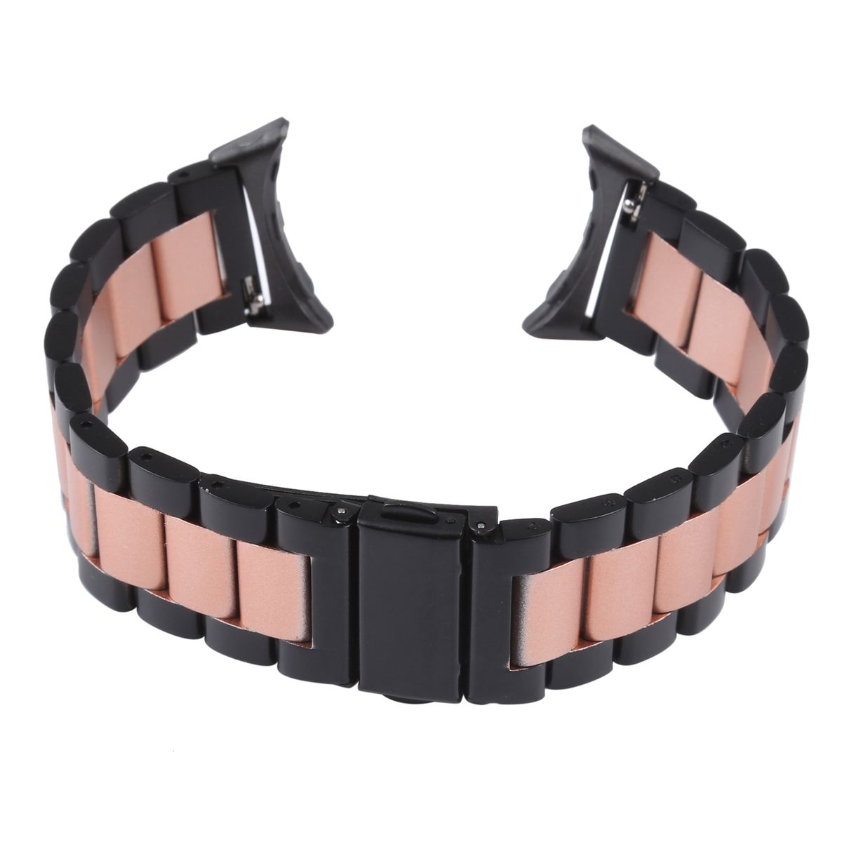 WIGENTO Stahl Metall Design Google, 2, Watch Band, / + Pink Pixel Schwarz Ersatzarmband, 1