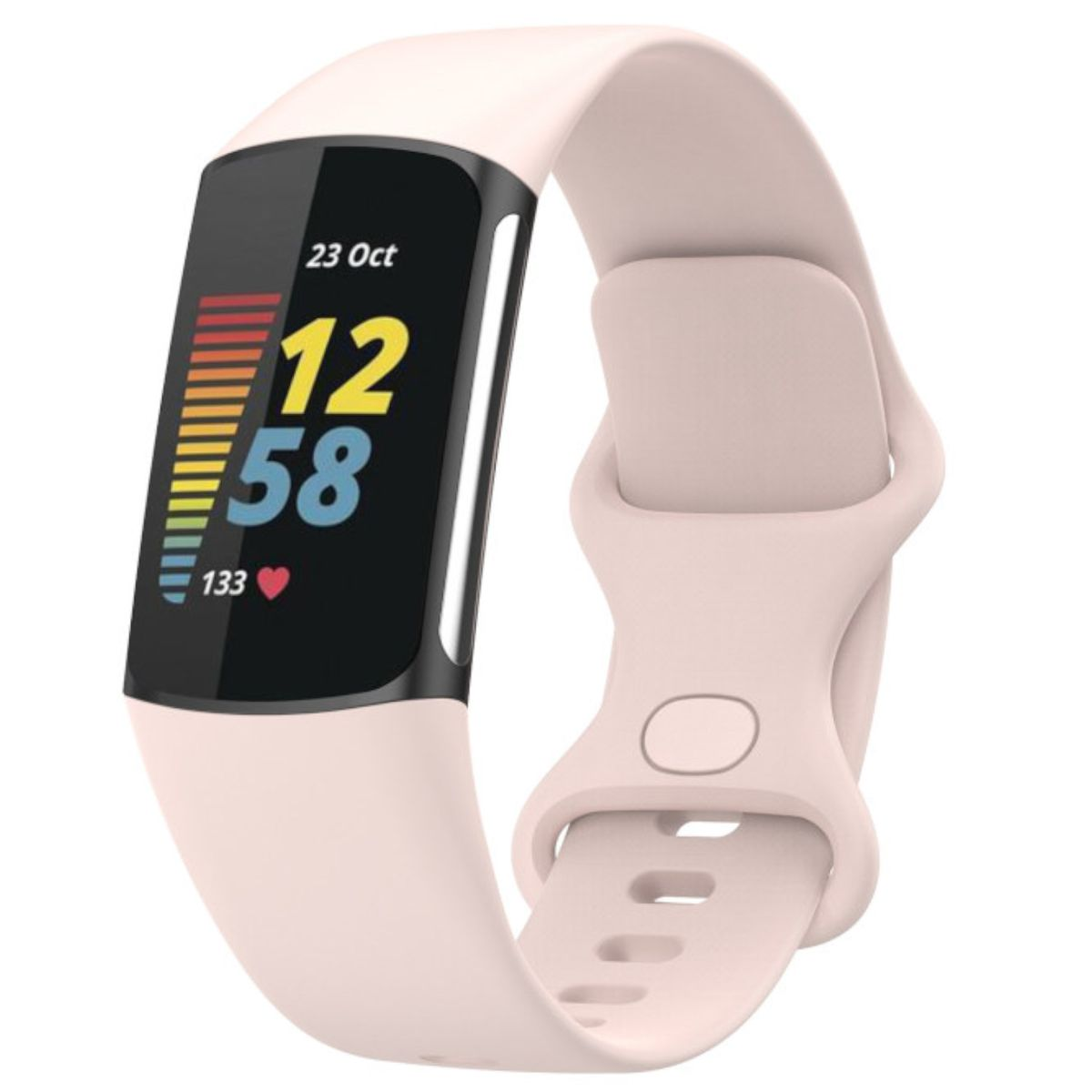Fitbit, Charge WIGENTO Sport Band L, Kunststoff / Größe Ersatzarmband, Rosa / 5, 6 Silikon