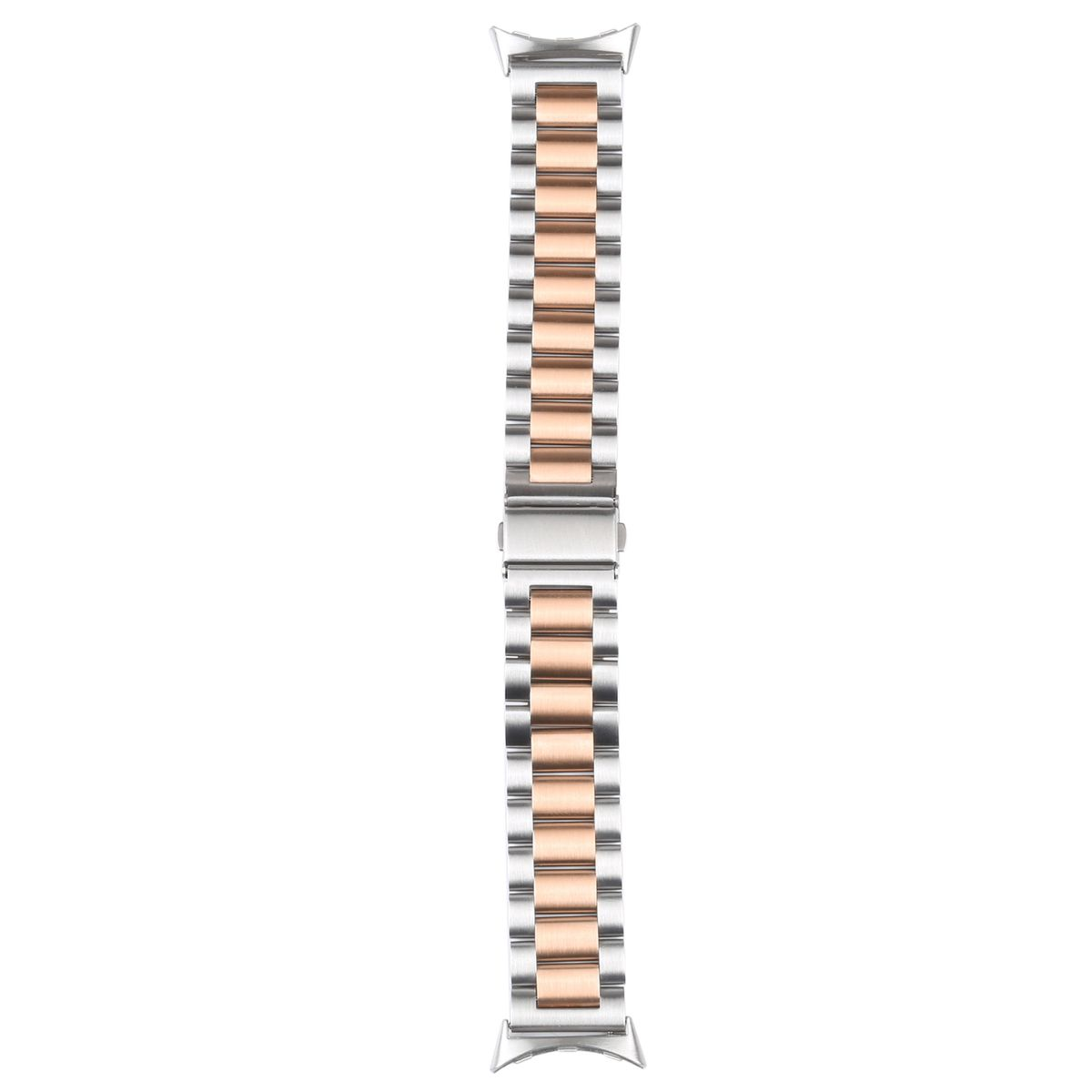 Rose Watch / Google, + 2, Gold Metall Band, 1 Ersatzarmband, Design Pixel Stahl WIGENTO Silber