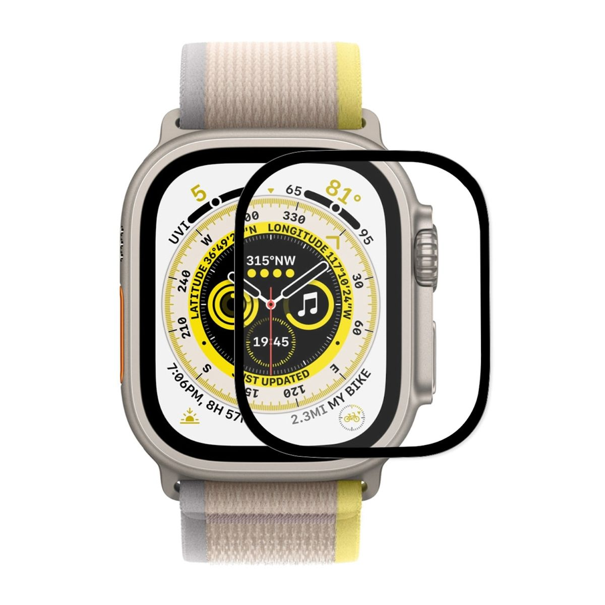 WIGENTO 1x Display Hart Folie 2 Schutz + Ultra Apple Watch Glas Schutzglas(für 1 H9 49mm)