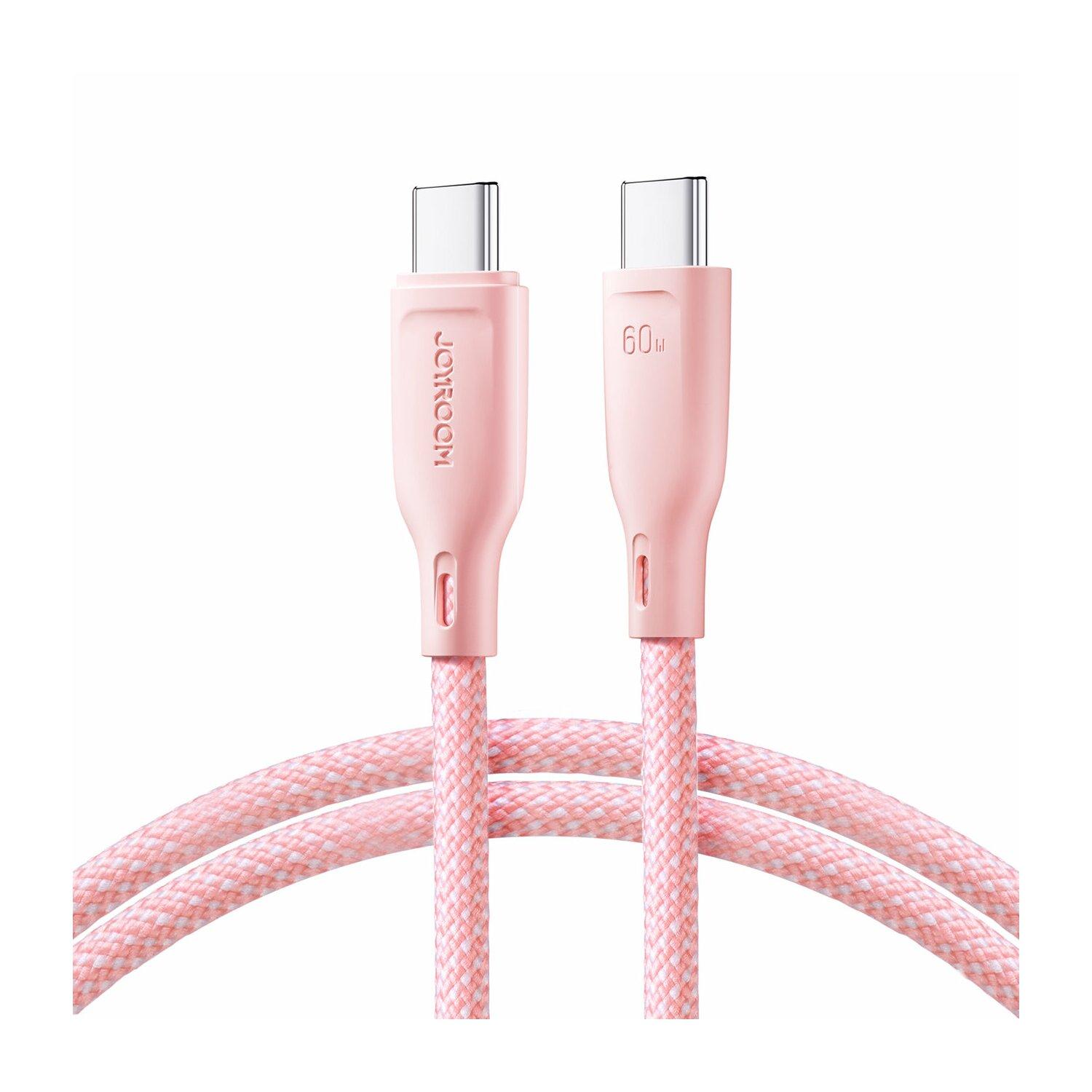 JOYROOM Multi-Color Series SA34-CC3 60 USB-C/USB-C- 1 Pink Ladekabel, W m