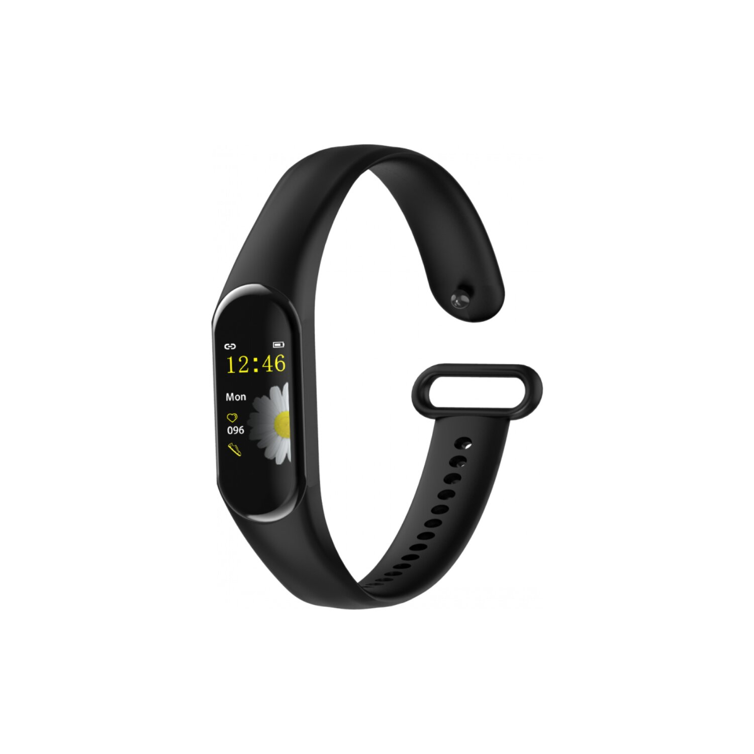 Schwarz Smartwatch Fitness Tracker MAXCOM HealthSync Pro Silikon,