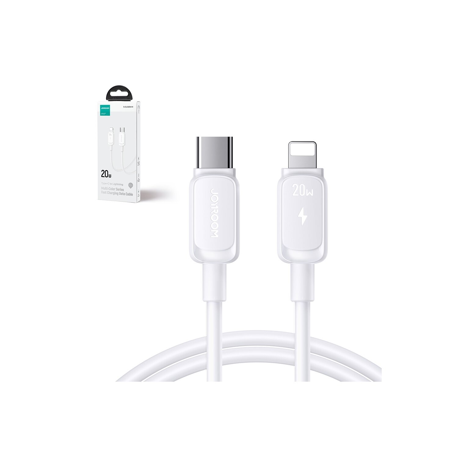 Zwei weiße Ladekabel, eines mit Lightning-Anschluss, das andere mit USB-C.