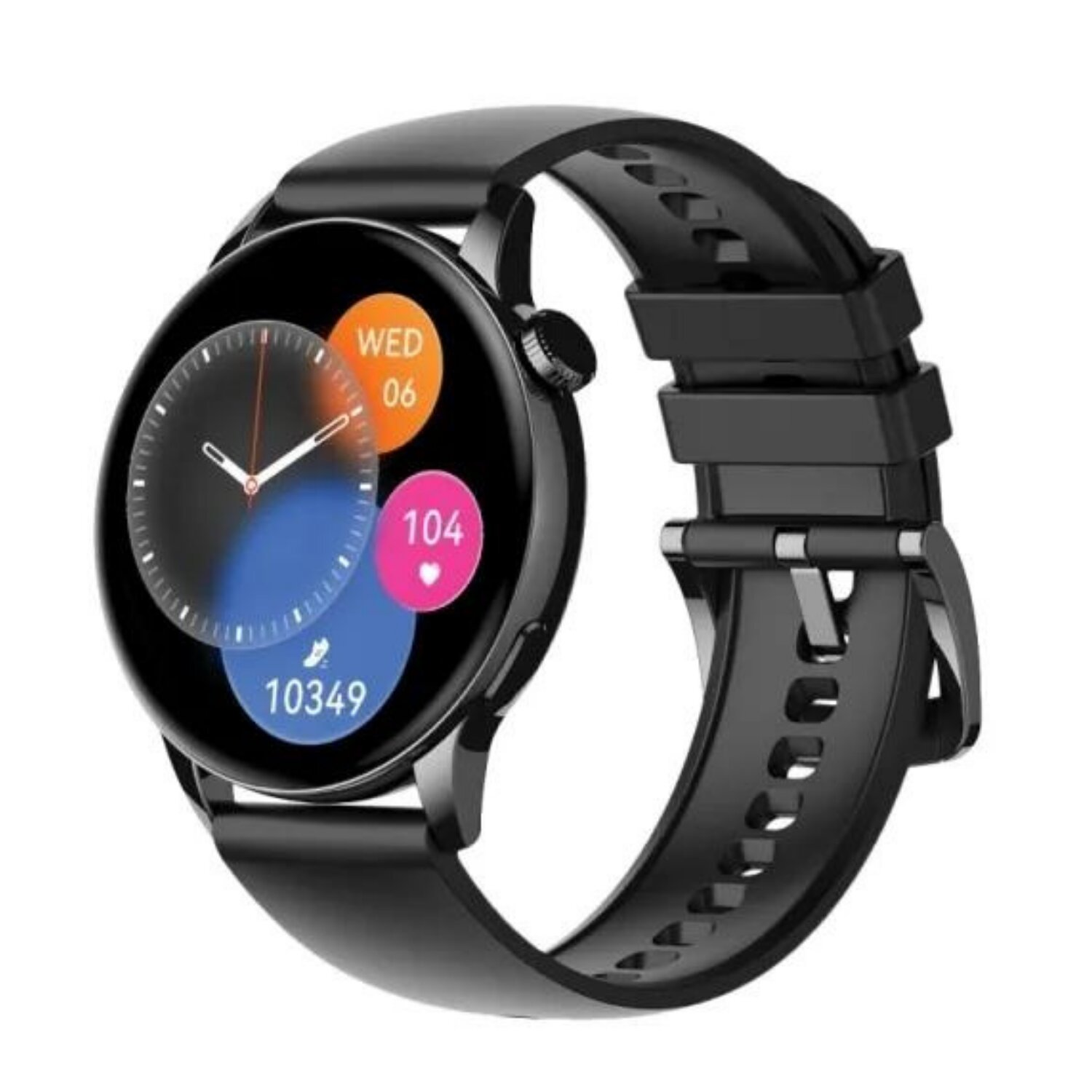 Plus Smartwatch Schwarz Wellness Silikon, MAXCOM