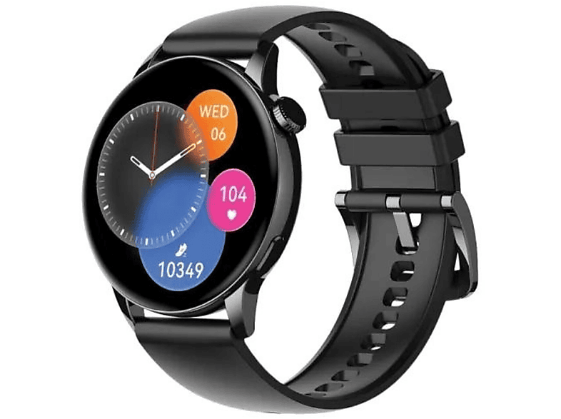 MAXCOM Wellness Plus Smartwatch Silikon, Schwarz