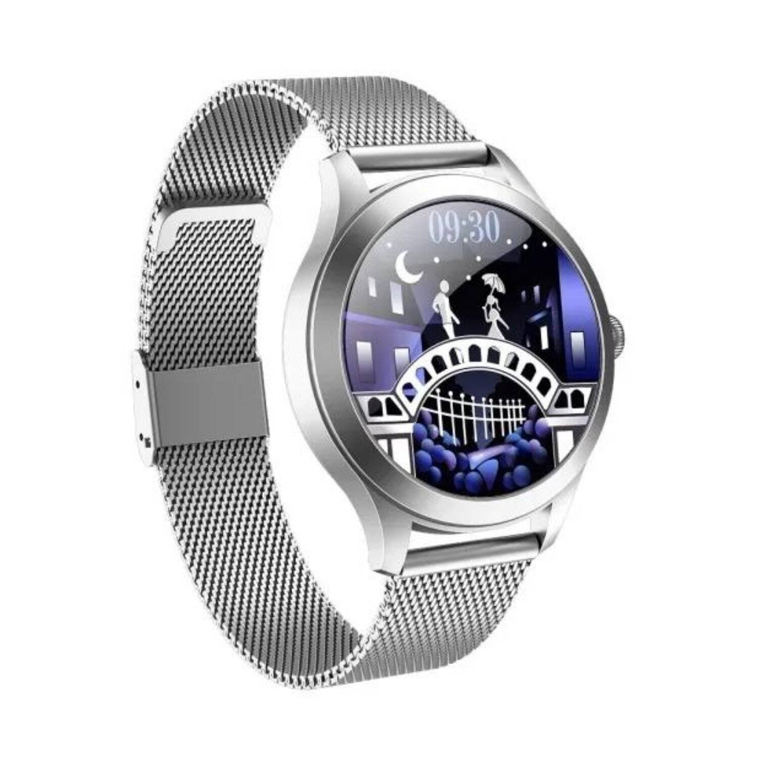 VitalFlow Smartwatch MAXCOM Silber Pro Edelstahl,