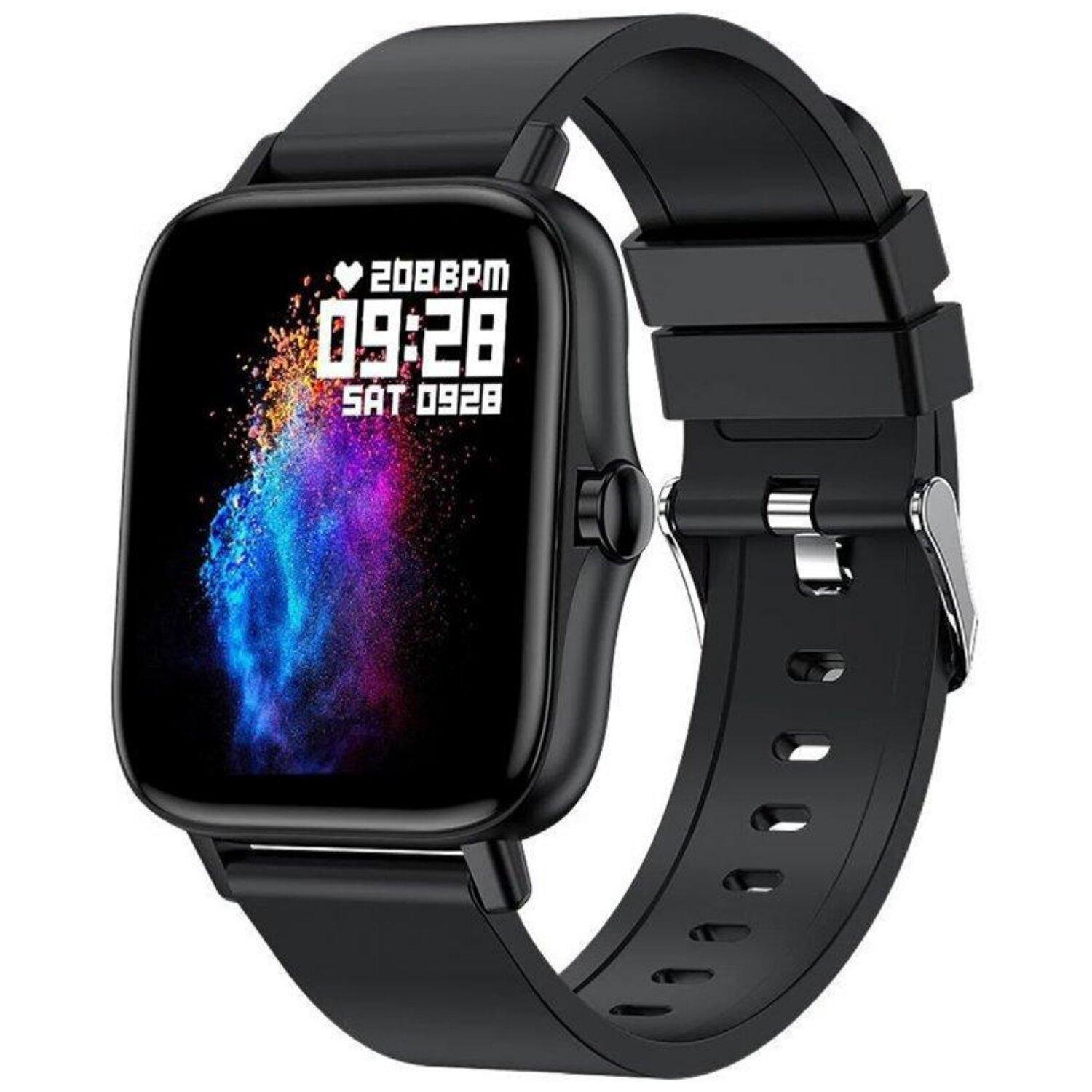 MAXCOM Vitality Pro Silikon, Schwarz Smartwatch