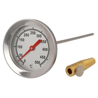 LANTELME Pizzaofen & Grill & Holzofen & Backofen Thermometer, Silber