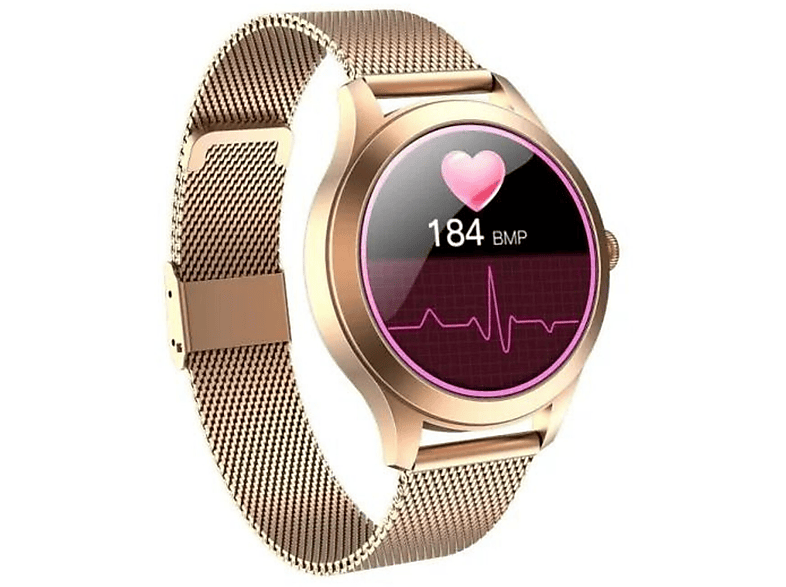 MAXCOM VitalFlow Gold Edelstahl, Pro Smartwatch