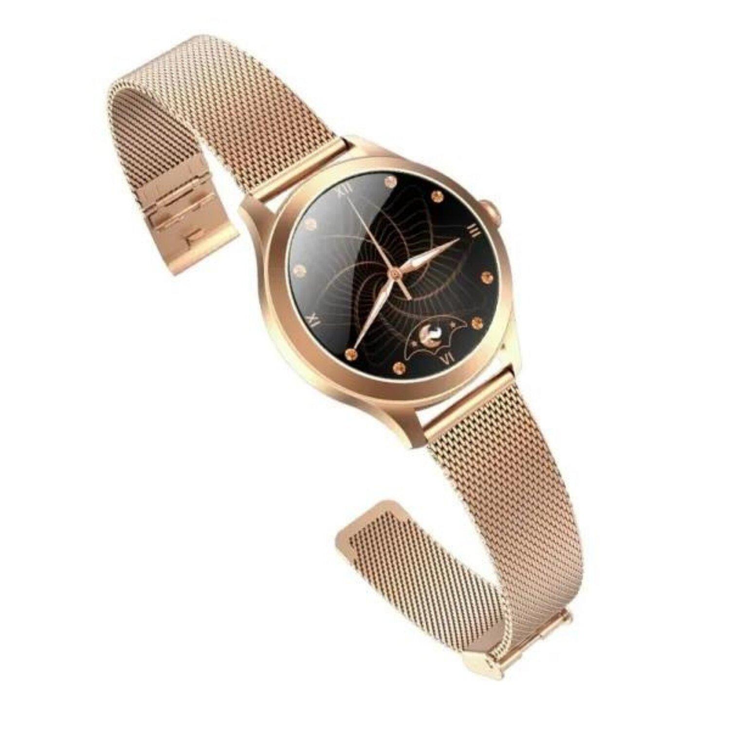 MAXCOM VitalFlow Pro Edelstahl, Smartwatch Gold