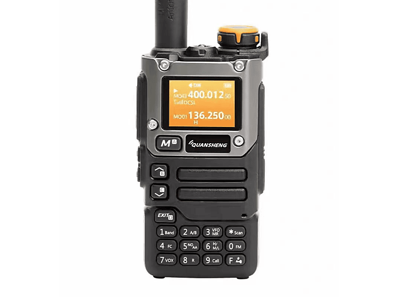 INF UV-K5 Plus 1600 mAh Walkie-Talkie mit talkie Antenne Funkgerät, walkie Schwarz