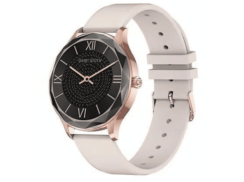 Set MAXCOM Duo Elegance Jewelry Silikon, Smartwatch Gold