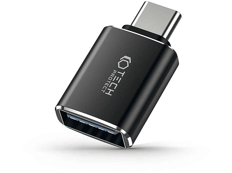 TECHPROTECT Ultraboost Adapter USB-C auf USB OTG USB-Adapter, Schwarz | USB Adapter