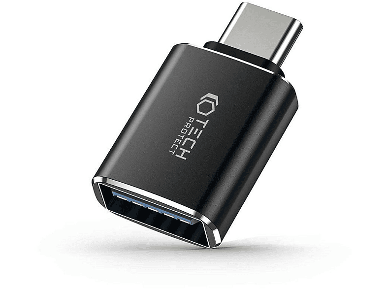 TECHPROTECT Ultraboost Adapter USBC auf USB OTG USBAdapter, Schwarz