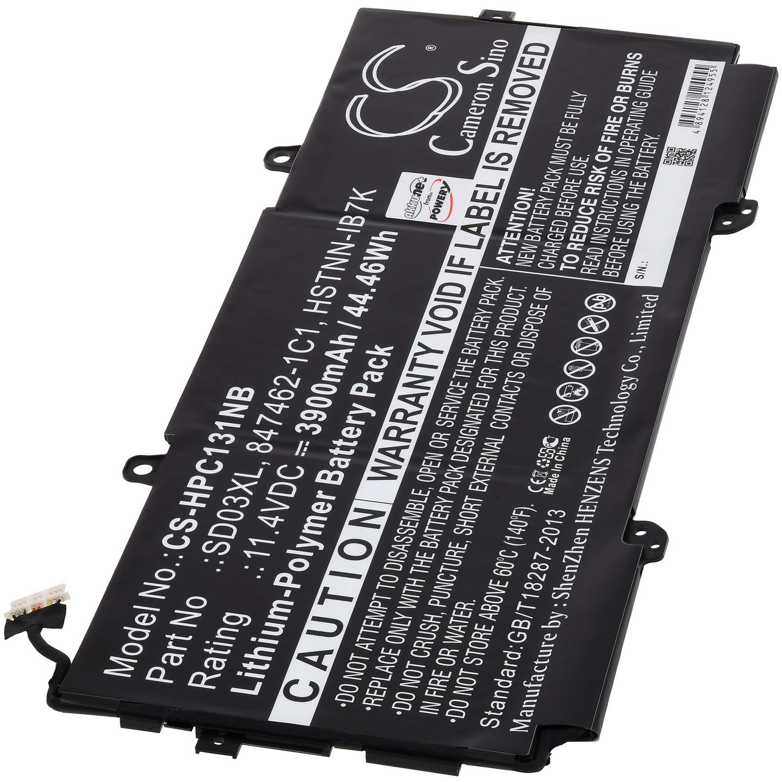 POWERY Akku für HP Chromebook Volt, Li-Polymer G1(V6Q38AV) 3900mAh 13 11.4 Akku