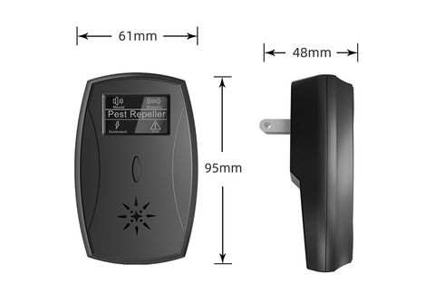 UWOT Ultraschall-Mausvertreiber:LCD-Display, langlebiges ABS, geräuschlos  &energiesparend,Weiß Schädlingsbekämpfer Weiß