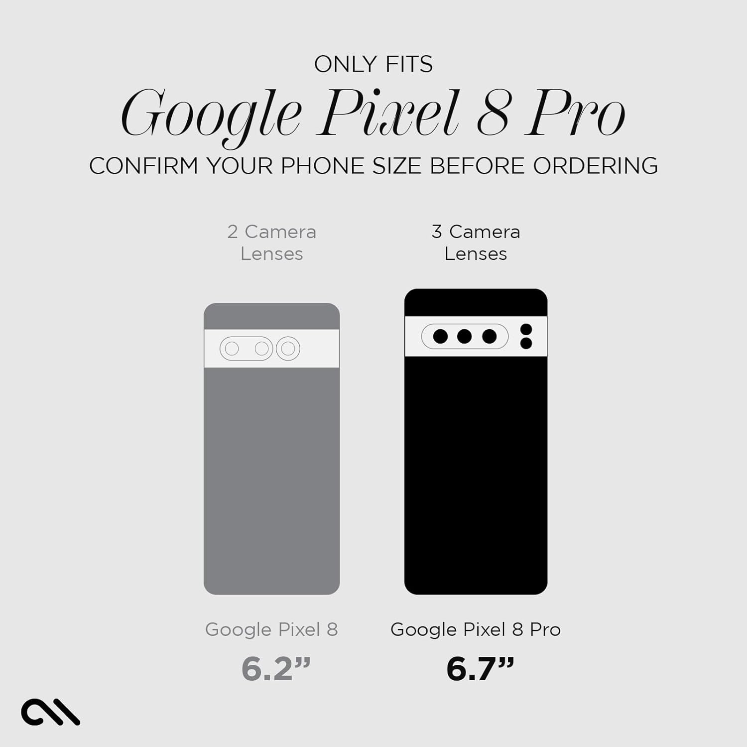 Pixel Clear, 8 Google, Pro, Tough CASE-MATE Backcover, Transparent