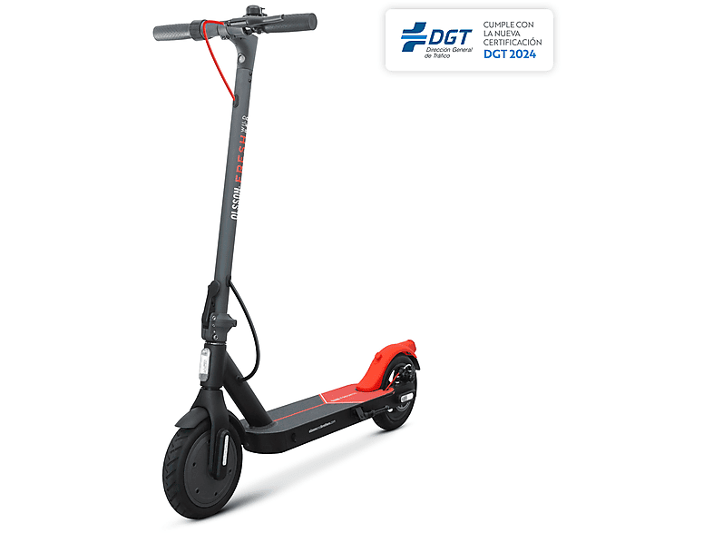 OLSSON Patinete eléctrico Fresh homologado DGT Motor 350W 36V 500W PT máx,  batería 6000 mAh 25km de autonomía, Ruedas hinchables 8,5, Luces LED,  Freno ABS + Disco, suspensión (Wild Red) : 