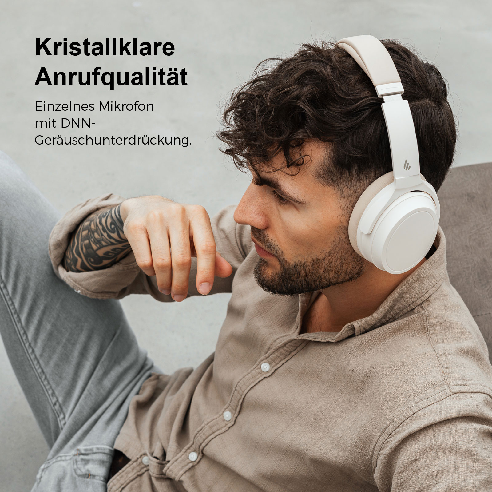 EDIFIER WH700NB, Over-ear Bluetooth-Kopfhörer Elfenbein Bluetooth