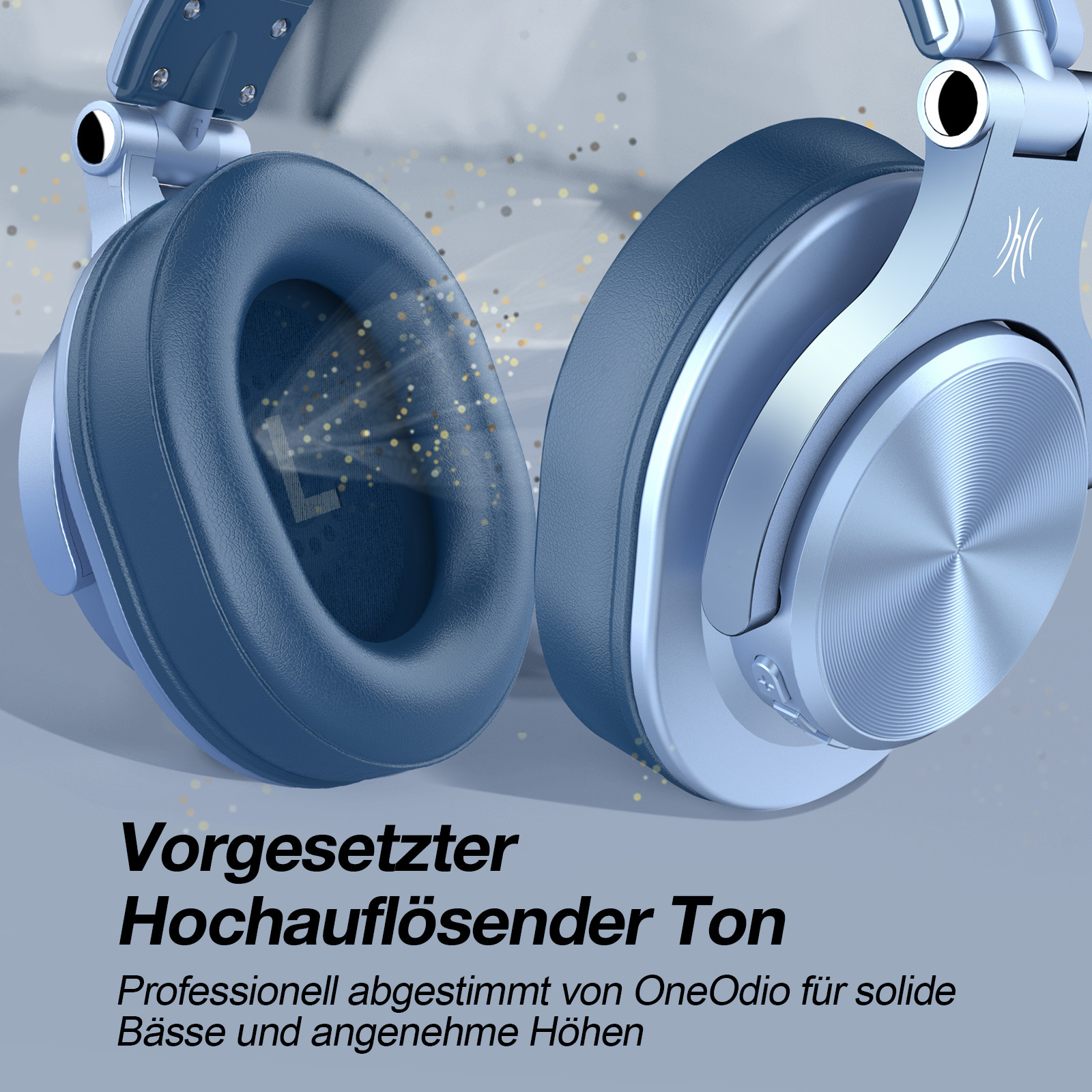 Blau Over-ear Headphones, Bluetooth-Kopfhörer A70 ONEODIO