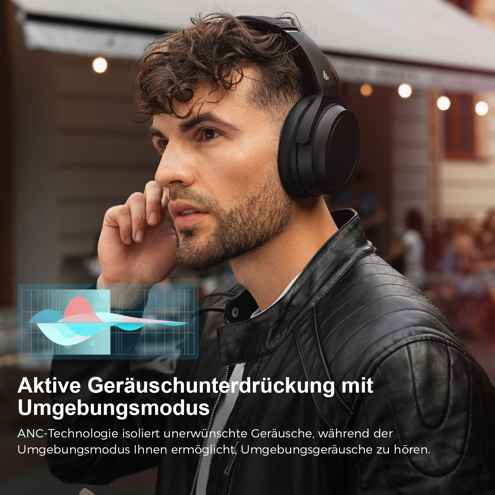 Over-ear Bluetooth-Kopfhörer EDIFIER WH700NB, Bluetooth Schwarz