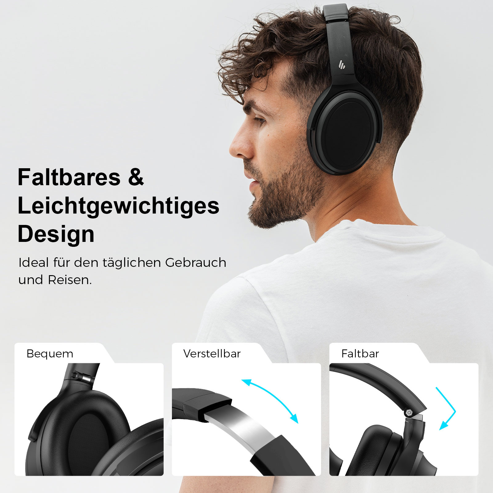 WH700NB, Schwarz EDIFIER Bluetooth Bluetooth-Kopfhörer Over-ear