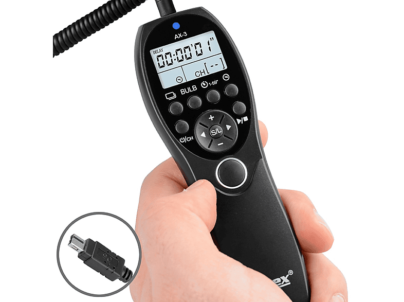 AYEX AX3 Timer Fernauslöser DC2 Nikon zB Z7 D7500 D750 D610 D90 D5600