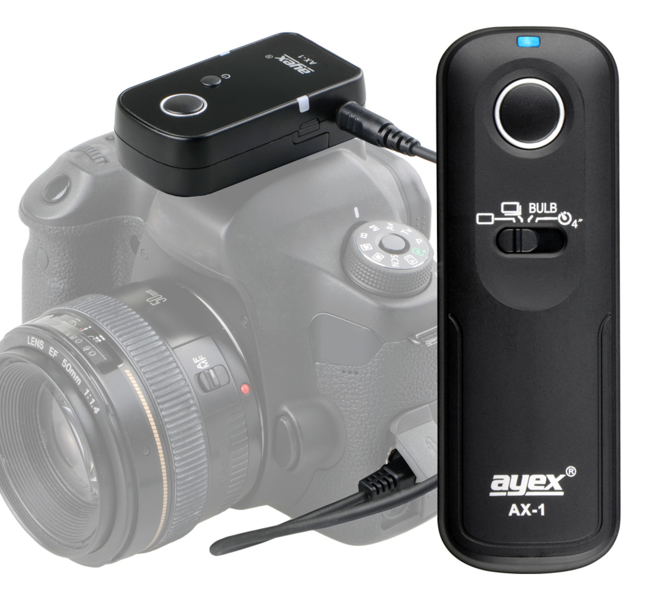 Canon 650D EOS zB 80D 1500D Black AYEX E3 R 90D 760D Fernauslöser AX-1 RP 850D 2000D Funk M6, Funk-Fernauslöser, R6