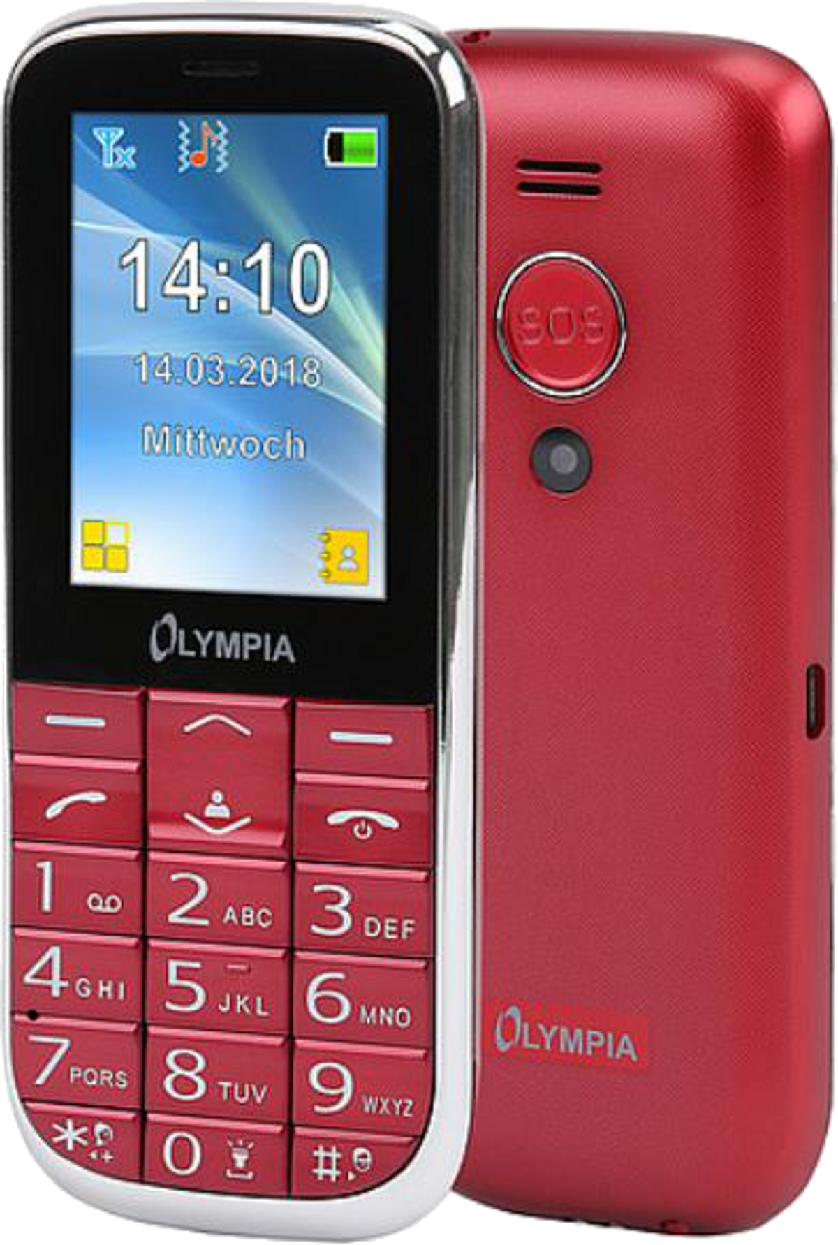 OLYMPIA 2220 Mobiltelefon, Rot