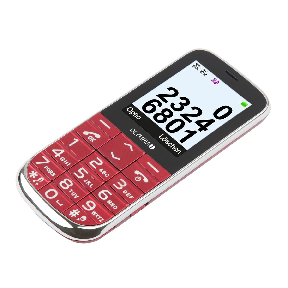 OLYMPIA 2220 Mobiltelefon, Rot