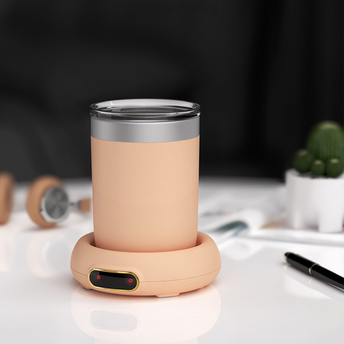 BRIGHTAKE USB THERMOSTABILE Beheizte Kaffeewärmer Energiesparend - Smart Heizuntersetzer und Leicht Coaster Untersetzer Basis