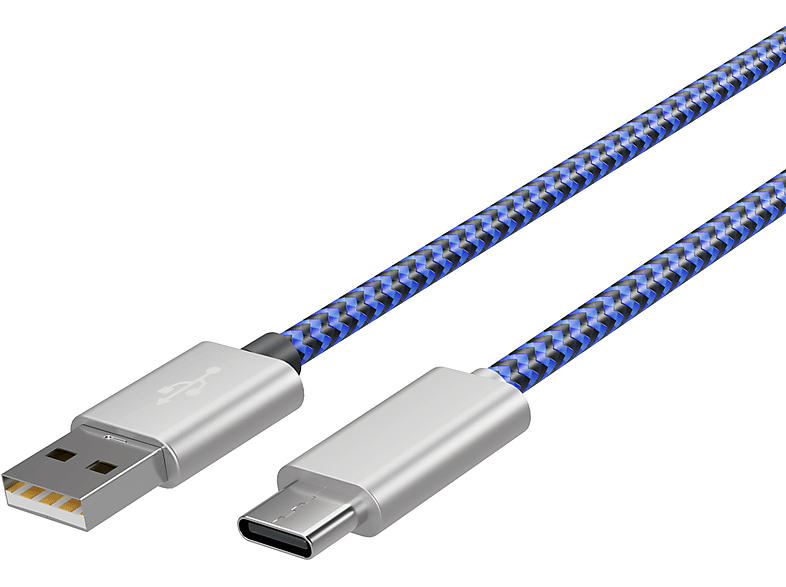 KABELBUDE USB-Ladekabel A blau 0,3m Typ auf C, Kabel Stecker USB USB