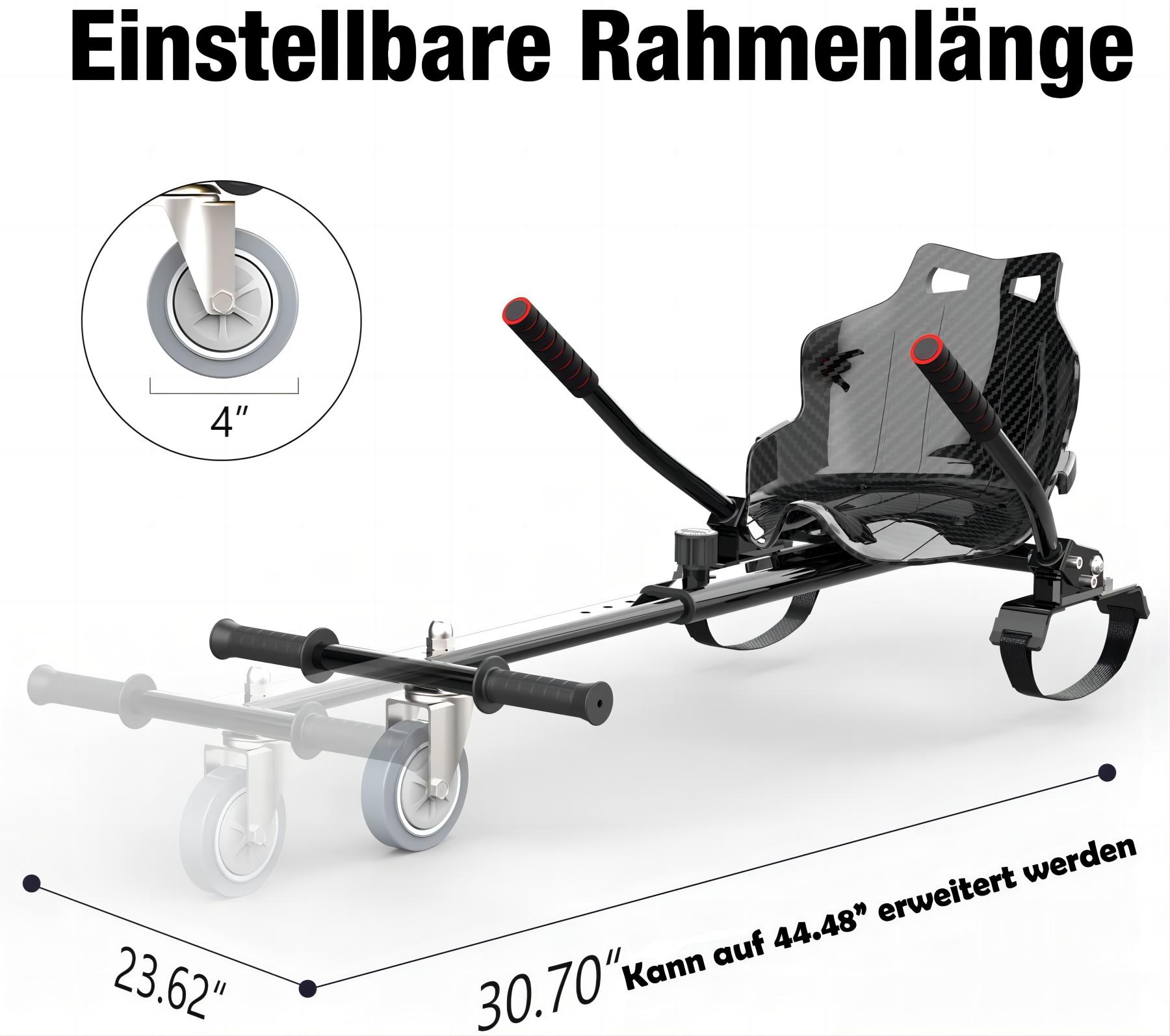 Sitz mit Z5 und (6,5 Zoll, Board Kohlenschwarz Balance GEEKME Kohlenschwarz) Hoverboard