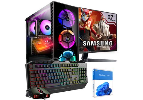KRAFTPC Komplett-Set, Gaming PC mit 5600G Prozessor, 32 GB RAM, 1000 GB  SSD, 2000 GB HDD, AMD Radeon Vega | SATURN
