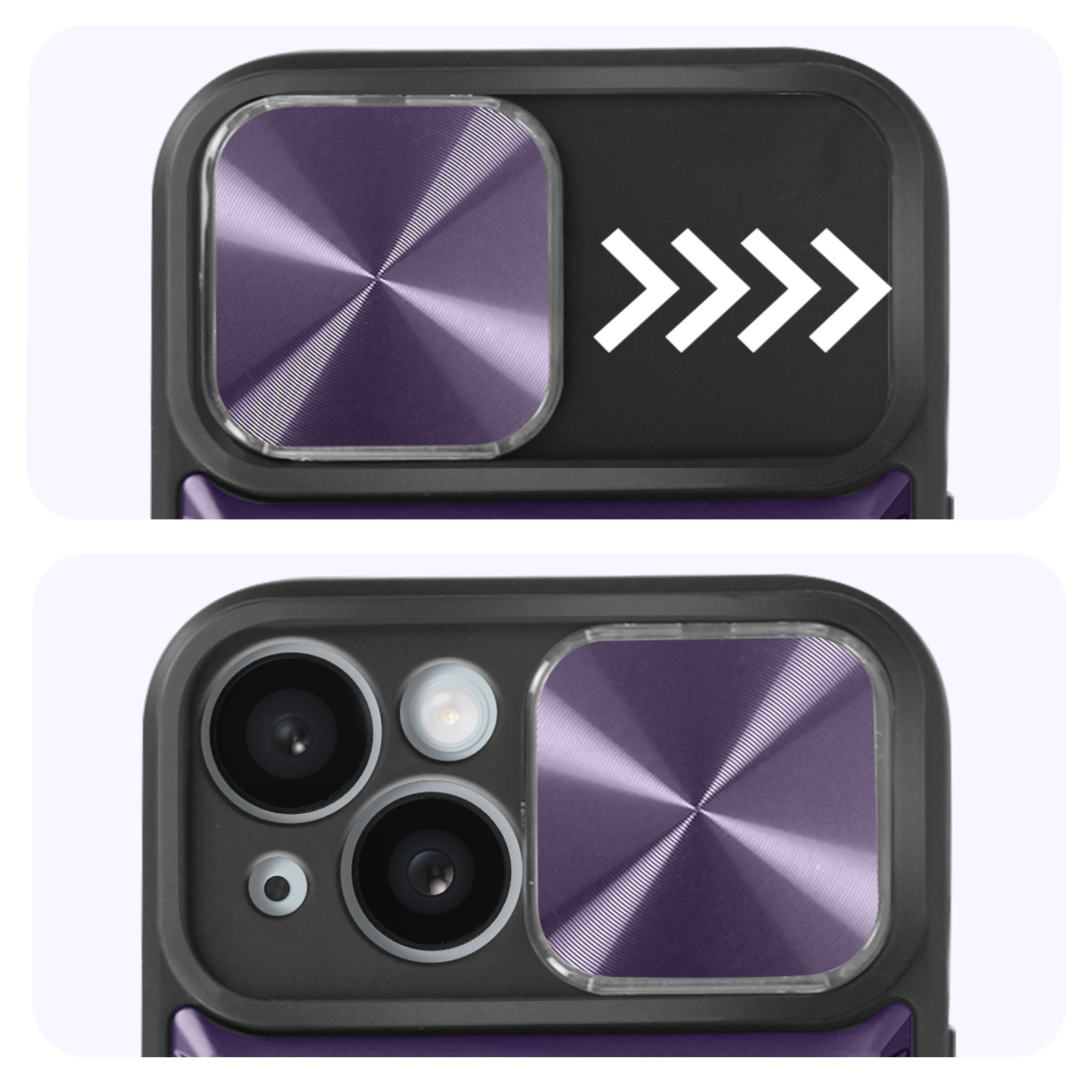 Hülle, iPhone MagSafe Backcover, Apple, 15 Series, Violett Kameraschutz Plus, AVIZAR