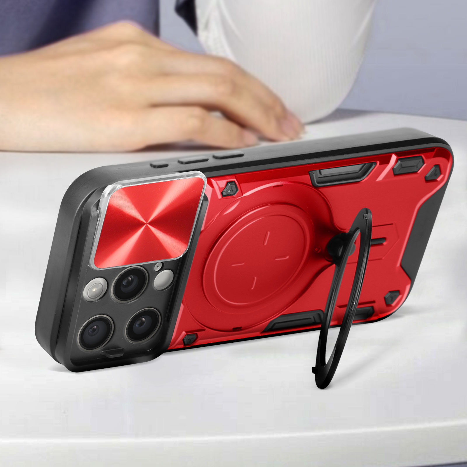 AVIZAR Apple, Pro, iPhone MagSafe Rot 15 Kameraschutz Backcover, Series, Hülle,