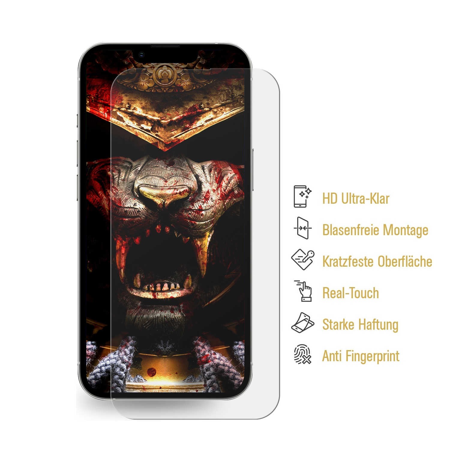 PROTECTORKING 6x 15 Nano-Glas Max) Pro KLAR Apple iPhone Flexibles 3D Displayschutzfolie(für