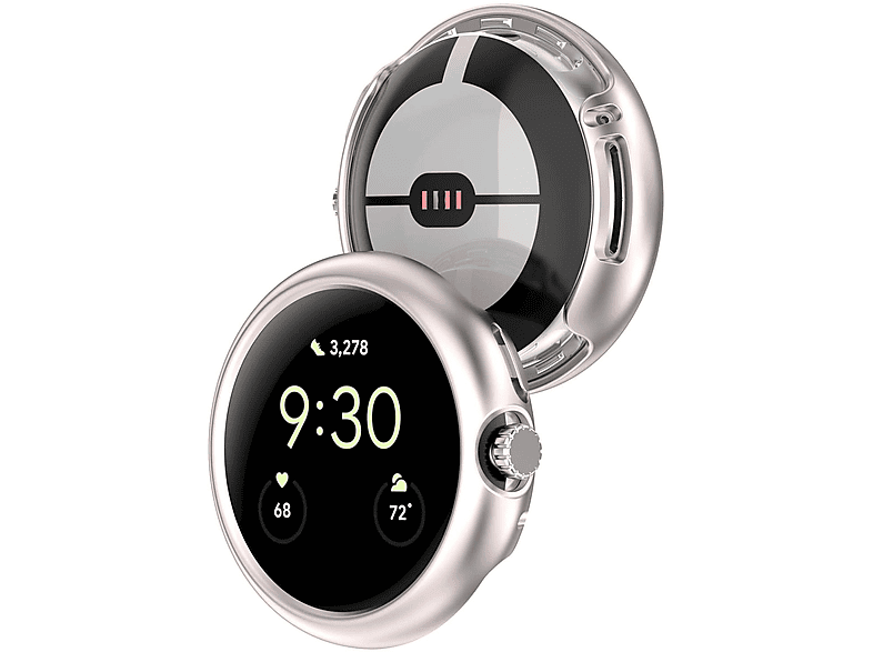 1 Kunststoff WIGENTO Watch Google 2) Smartwatchhülle(für Pixel Hülle TPU Silikon +