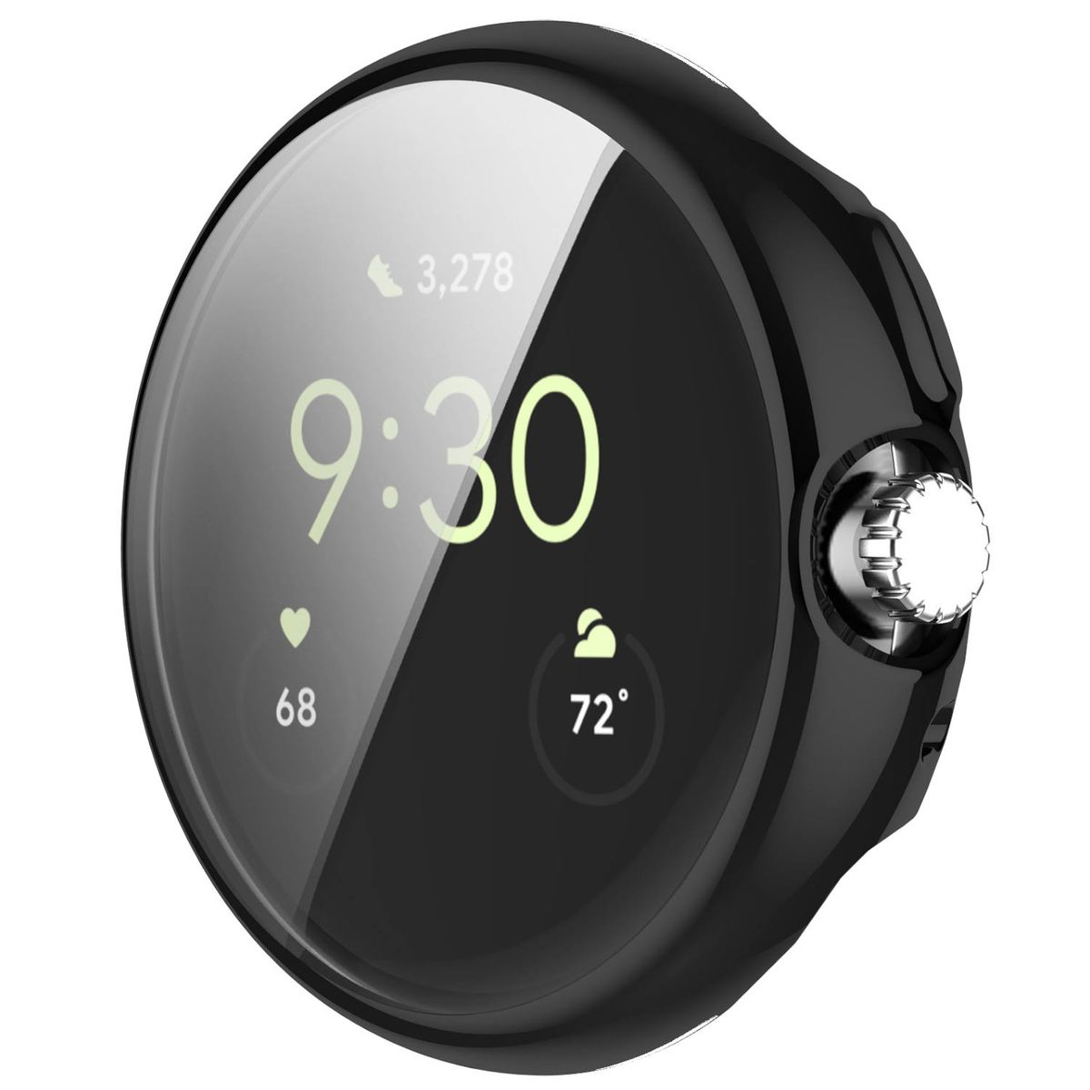 WIGENTO Schock TPU Silikon Watch 2) 1 + Hülle Pixel Smartwatchhülle(für Google