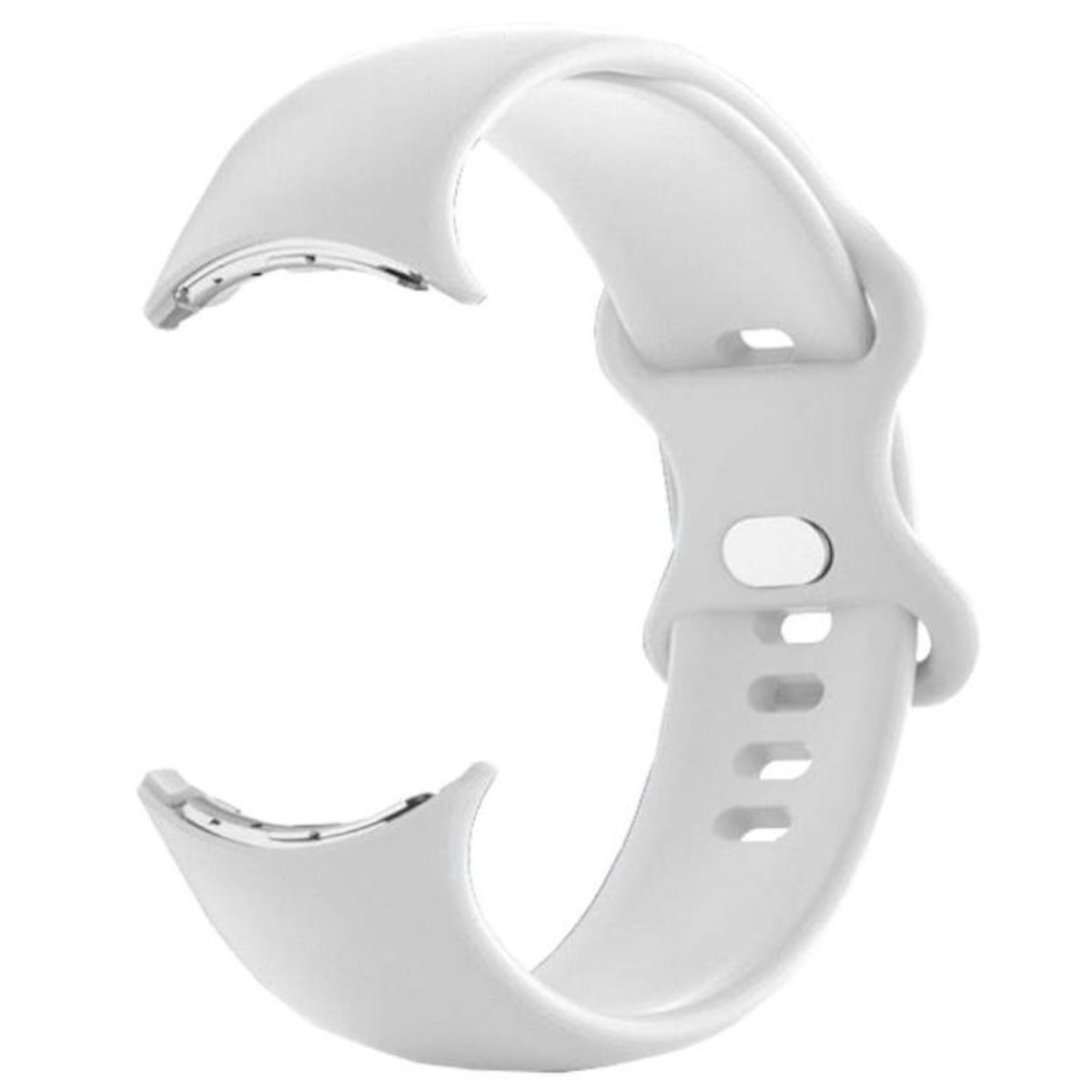 WIGENTO Kunststoff / Silikon Design 1 + Google, S, 2, Weiß Ersatzarmband, Pixel Größe Sport Band Watch