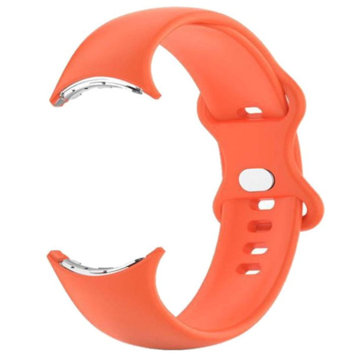 + Sport 1 Silikon Watch Design WIGENTO Ersatzarmband, 2, Google, Größe S, Pixel / Orange Band Kunststoff