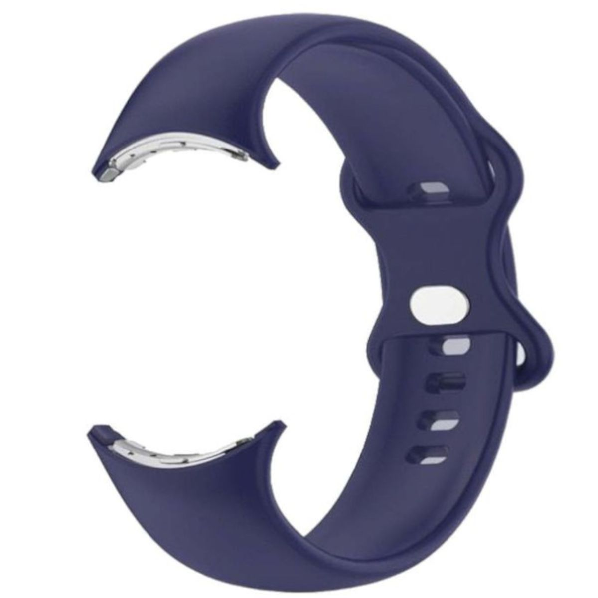WIGENTO Kunststoff S, / Google, Größe 2, Watch Ersatzarmband, Sport Pixel Design + Band 1 Blau Silikon