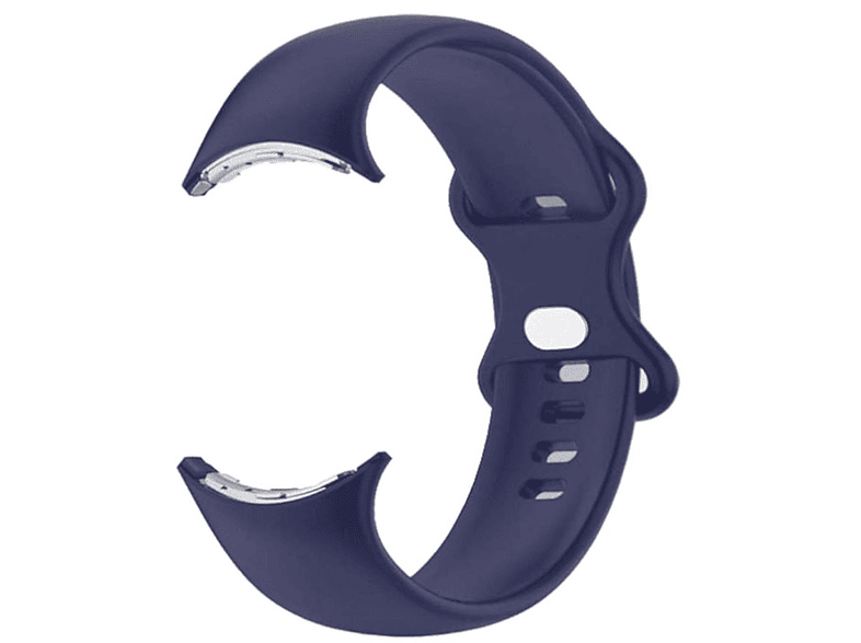 WIGENTO Kunststoff / Silikon Design Sport Band Größe S, Ersatzarmband, Google, Pixel Watch 1 + 2, Blau